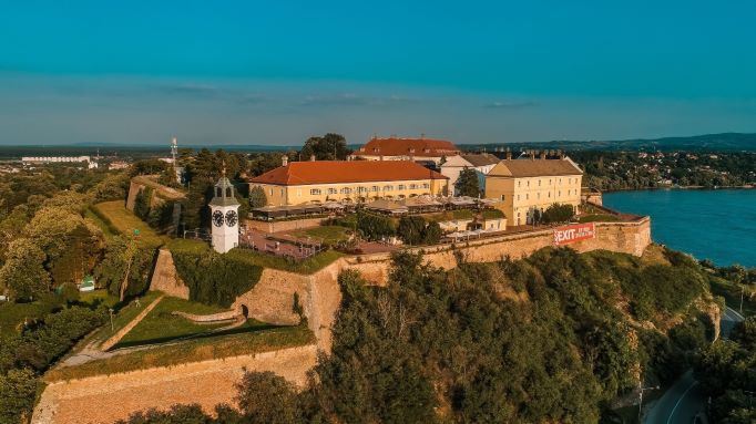 the entire Petrovaradin fortress photographed from afar